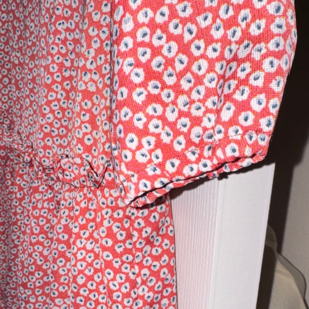 Dainty Jewells Red Floral Ruffle Tiered Dress - Picture 5 of 5